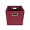 John Louis Home Fabric Bins, Canvas, Burgandy, 11 in W BIN-C-C04 - alternate 2